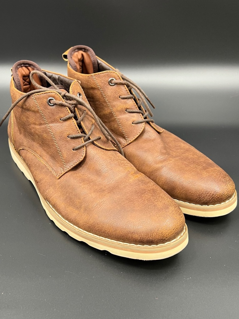Madden by Steve Madden Men's Bulit Chukka Ankle Boots Size 12M Brown Lace up